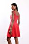 Red Square Collar Mini Dress 05226 - 6