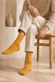 Solid Color Men's Sports Socks Yellow Men's Sports Socks - 6