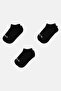 Kids Boy 3 Pairs Brand Logo Ankle Socks, Black - 3