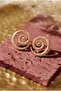 Pink Spiral Shaped Steel Earrings