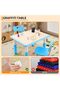 5PCS Plastic + MDF 80x60CM Children Table and Chair Set (One Table Four Chairs) - Stylish, Practical, Multi-purpose Tool - 7