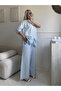 Baby Blue 100% Cotton Organic Fabric Standard Size 38/48 Compatible Elevator Detailed Six-Button Pants - 3