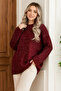 Simli Triko Tunik R4498 Bordo - 2