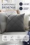 4 Pieces Anthracite Soft Textured Living Room Cushion Cover & Pillowcase 43 X 43 cm (with Zipper)