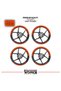 Bajaj Ns200 Wheel Rim Strip – Half Rim Cover & Ns200 Lettering Sticker Set - 2