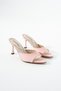 Alora Women's Thin Heeled Single Strap Patent Leather Slippers Stylish Daily and Formal Occasion Shoes