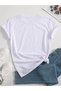 Women's White Flying Butterflies Printed Oversize T-Shirt - 2