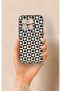 Mi 15t 5g Compatible Floral Motif Checkered Pattern Silicone Case