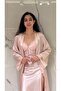 6 Pieces Satin Sleeves Transparent Nightgown Dressing Gown Pajamas Set |   Shorts Set Dowry Set Bridal - 3