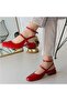 Karmi Red Patent Leather Heeled Arched Shoes - 6