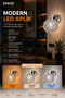 Decorative 12W Indoor Chrome Case 3 Color Light Modern Wall Sconce Electric 1 Piece - 3