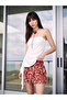 Trendlucky Slim Fit Floral Layered Mini Skirt with Shorts
