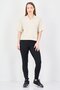Women Relaxed Fit Short Sleeve Outdoor Crop Polo Shirt, Beige - 4