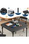 Boys and Girls Folding Table and Chairs Set of 2, Portable Table and Chair with Pu Soft Cushion,Suitable for Eating,Reading and Playing (Black) - 5