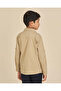 Boys Beige Long Sleeve Two Pocket Flap Shirt - 3