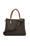 Brown Print Women's Shoulder Bag - S26Y1Pr09204-T4J - 3