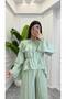 Voile Fabric Pants Suit - 4