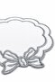 Silver Embroidered Set of 6 Coffee Side Presentation Napkins Dowry Box Coffee Bottom Presentation Napkins Vensura - 3