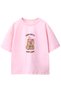 Girl's Oversize T-Shirt Cozy Mood Printed Pink – Crew Neck, Comfortable Fit, 100% Cotton - 3