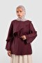 Flounced Tencel Blouse Plum - 5