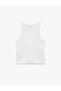 Slim Fit Sleeveless Halter Neck Athlete Blouse with Lace Detail on the Back - 2