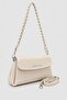 Women's Valeria Multi-Compartment Soft Leather Look Adjustable Strap Cream Shoulder and Crossbody Bag