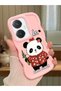 Vivo Y27 Compatible Case Camera Protector Pink Silicone Couple Phone Case Panda Pattern