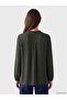 Lcw Grace Green Ruffled Collar Blouse - 4