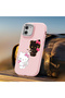 iPhone 15 Compatible Case with Camera Protector Pink Silicone Couple Phone Case with Kitty Pattern - 6