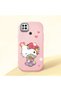 Redmi 9C Compatible Case Camera Protector Pink Silicone Couple Phone Case with Kitty Pattern