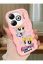 Infinix Smart 8 Pro Compatible Case Camera Protector Pink Silicone Couple Phone Case Cartoon Pattern