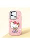 Samsung Galaxy A21S Compatible Case Camera Protector Pink Silicone Couple Phone Case with Kitty Pattern