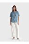 Lcw Grace Blue Collar Embroidered 100% Cotton Blouse - 2