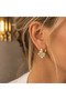Zircon Stone Circle Clover Earrings -2Cm Xuping Earrings