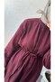 Long Muslin Tunic - Burgundy - 8