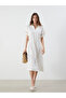 Trendlucky Shirt Collar Linen Blend Dress with a Difference