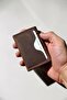 Genuine Leather Card Holder with Shawl Pattern, Minimal Size, Men's and Women's Card Holder - 5