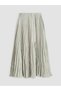 Two Mt Shop Quality Elastic Waist Satin Pleated Skirt - 3