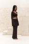 Anse Button Detail Brown Knitwear Set - 3