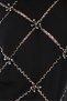 Women's Designer Sweatshirt with Beading Detail, Black Hooded Two-Thread Black Sweatshirt - 4