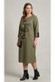 Khaki Modern Artistic Printed Color Block Oversized Woven Dress - 2