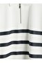 Lcw Vision White Polo Collar Striped Men's Sweatshirt - 3