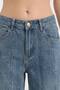 Women's Jacquard Fabric Detailed Design Palazzo Jeans - 4