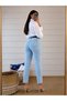 Women's Denim Trousers Ice Snow Wash New Season Mom Light Blue Comfortable Daily Wear Pipe Leg Pants Jean 2026 - 3