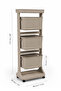 3-Tier Bathroom Organizer - Towel Storage Bathroom Organizer with Wheels and Adjustable Shelves 19Lt Beige - 5