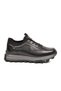 Black Premium Genuine Leather Men's Casual Shoes Memory Thick Sole Sneaker M084-2 m - 2