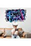 NALACAL 3D Game Wall Sticker, Large Gaming Wall Decals, Wallpaper, Boys Bedroom, Gamer Con - 5