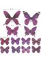 12 Piece 3D Mix Colour Butterfly Wall Stickers Decoration, W 30.6 X H 22.6 X L 3.6 cm, Multicolour - 3