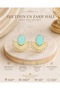 Elegant Chic Luxury Design Natural Stone Gold Tarnish-Resistant Plating Sunray Earrings Turquoise Blue - 3