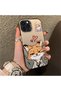 iPhone 13 Pro Max Compatible Heart-Themed Fox Rabbit Printed Case, Matching Finish for Friends and Couples